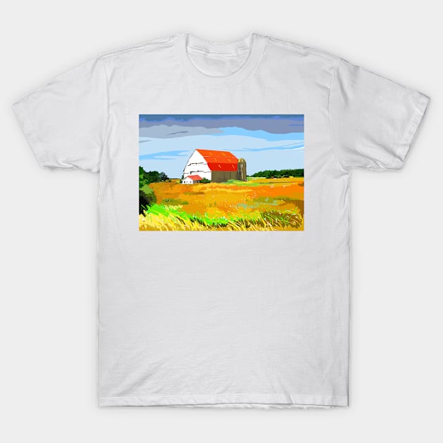 Red barn T-Shirt by Stufnthat